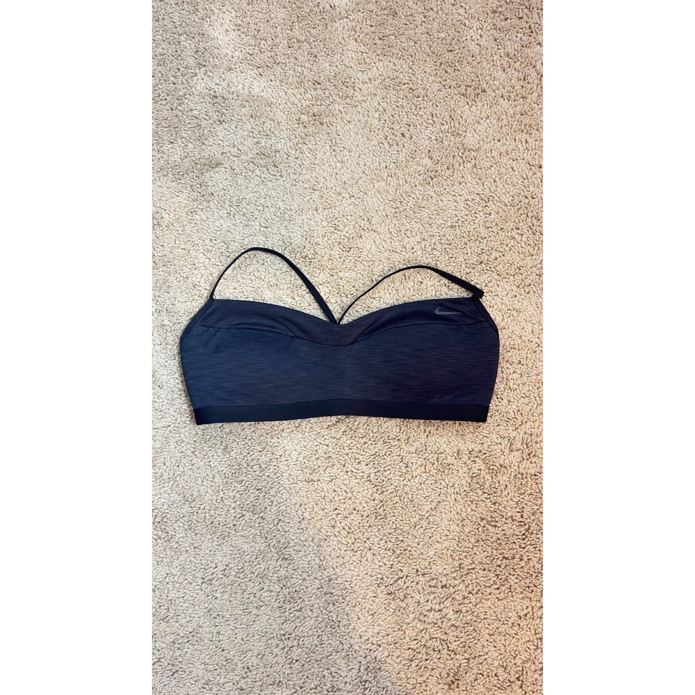 Nike Swim Bikini Top Charcoal Heather Adjustable Straps Women Large NESS7292